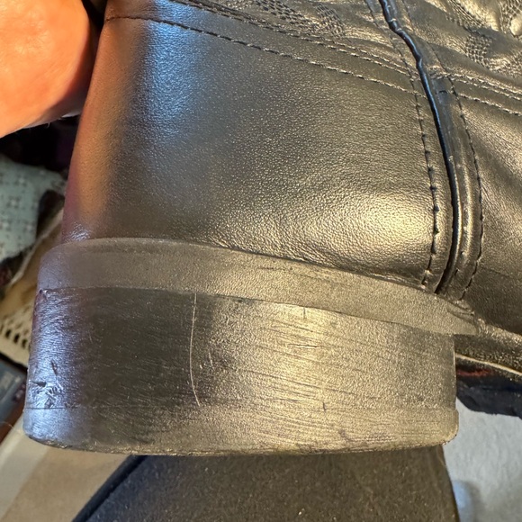 Laredo Men’s 9.5D #67900 Black Upper Leather Cowboy Boots Preowned - Picture 11 of 16